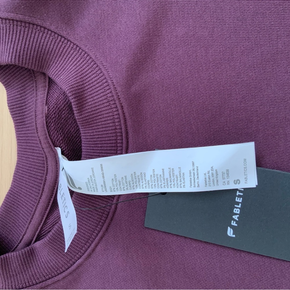 Fabletics Plum Crewneck Sweatshirt - Picture 7 of 7